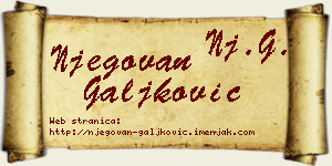 Njegovan Galjković vizit kartica